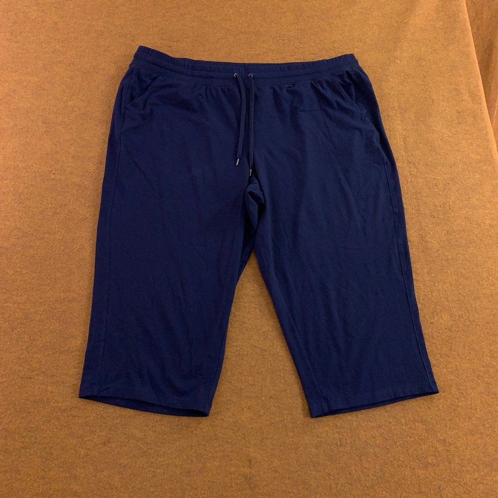 Tek Gear Womens 2X Navy Blue Essential Gear Mid-Rise Straight Capri Pant NWT